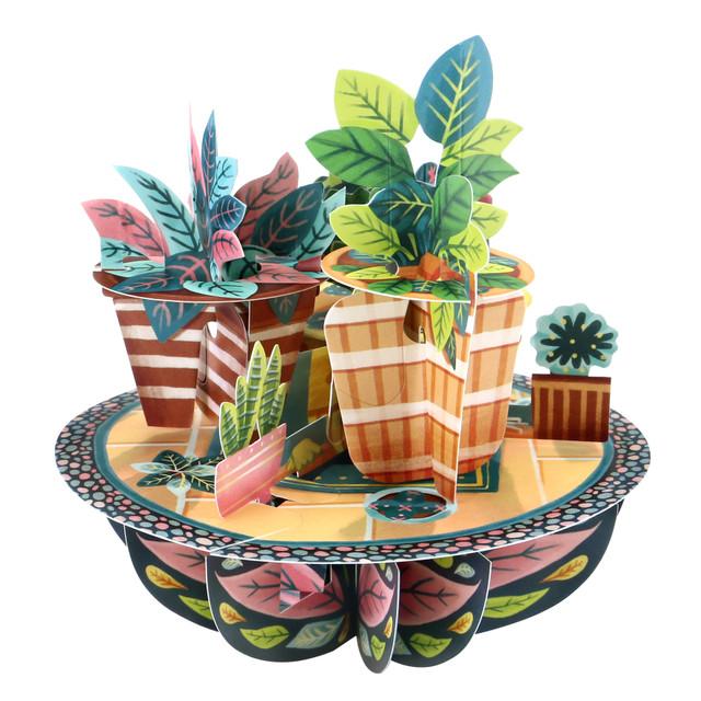 Santoro London Pirouettes Card - Potted Plants