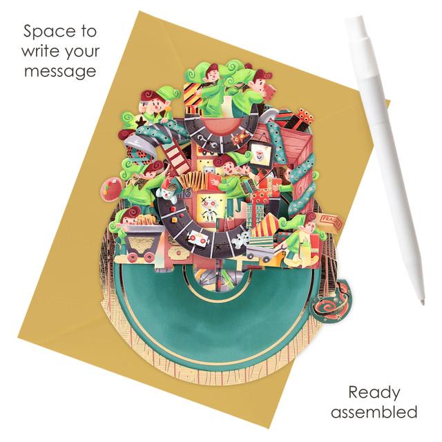 Santoro London Pirouettes Card - Santa's Workshop