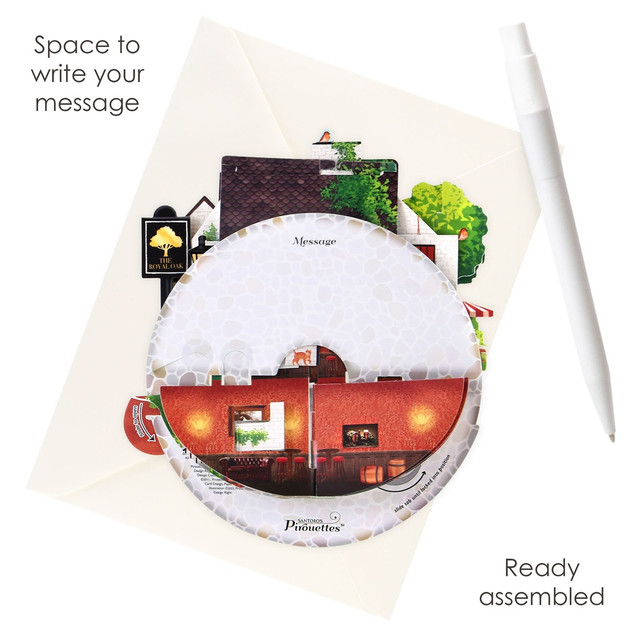 Santoro London Pirouettes Card - The Royal Oak Pub