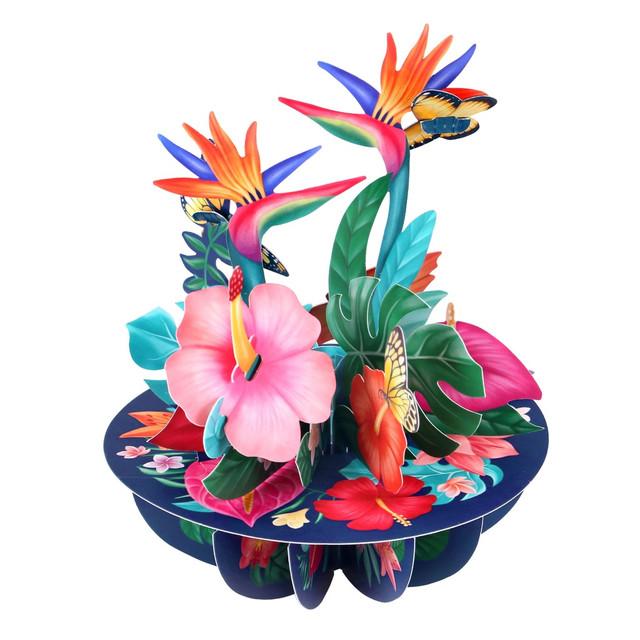 Santoro London Pirouettes Card - Tropical Flowers