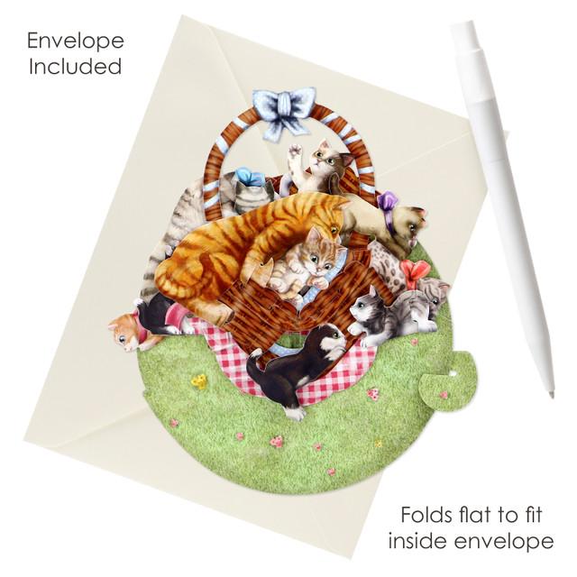 Santoro London Pirouettes - Kittens In A Basket