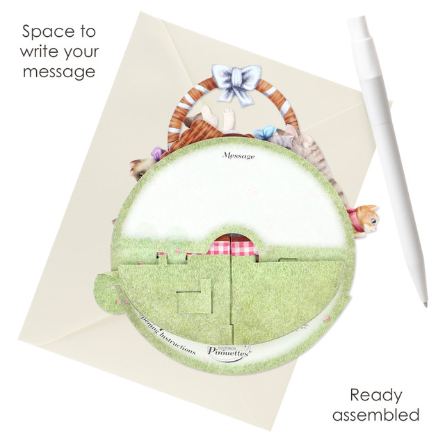 Santoro London Pirouettes - Kittens In A Basket