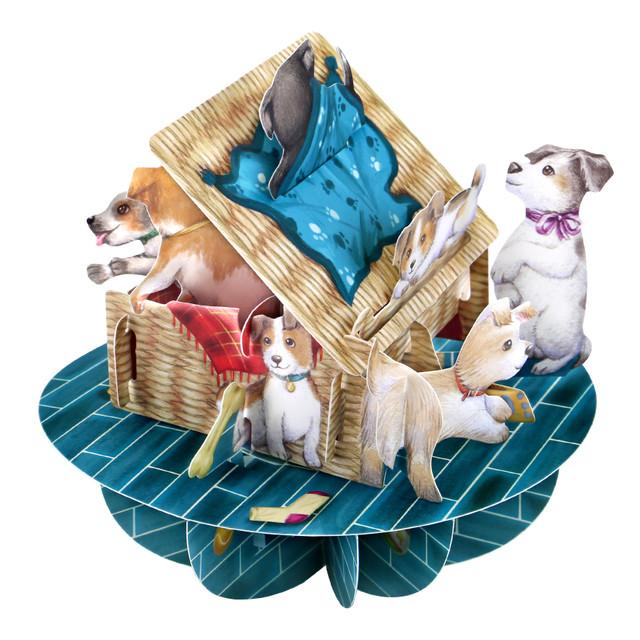 Santoro London Pirouettes - Puppies In A Basket