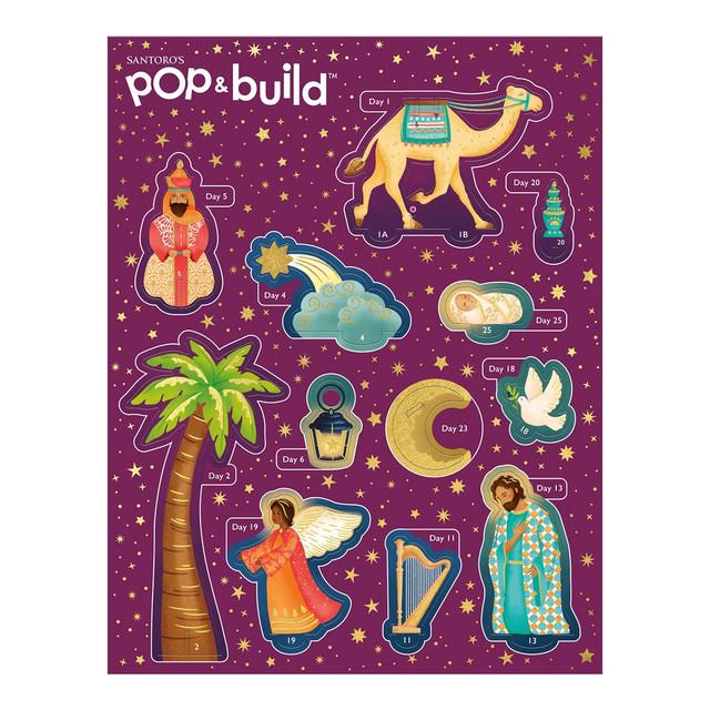 Santoro London Pop And Build - Nativity Countdown