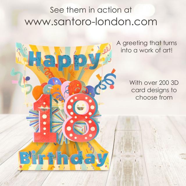 Santoro London Swing Cards - 18 - Happy Birthday