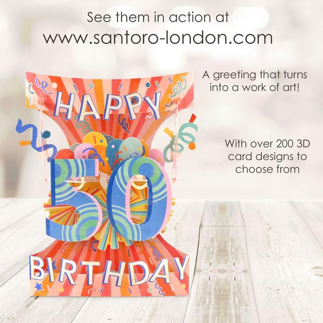 Santoro London Swing Cards - 50 - Happy Birthday