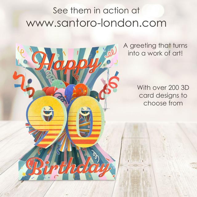 Santoro London Swing Cards - 90 - Happy Birthday