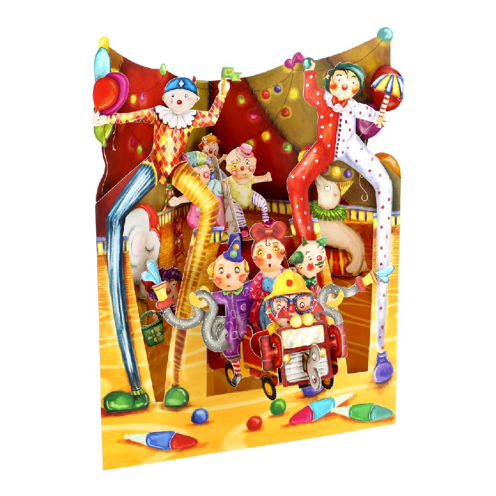 santoro london Swing Cards - Big Top Clowns