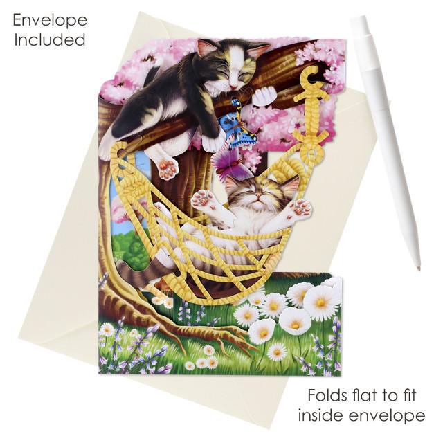 Santoro London Swing Cards - Cats In A Hammock