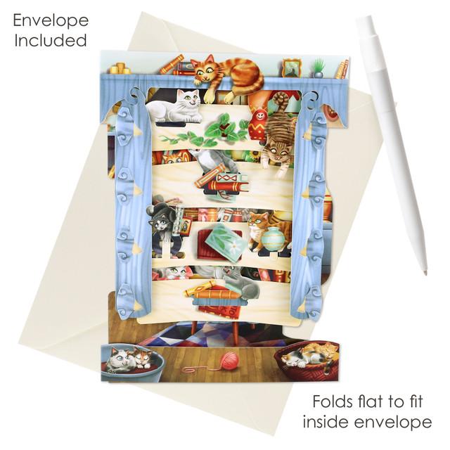 Santoro London Swing Cards - Cats In The Library