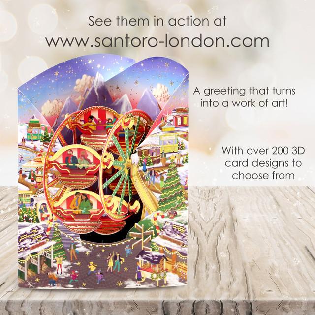 Santoro London Swing Cards - Christmas Market