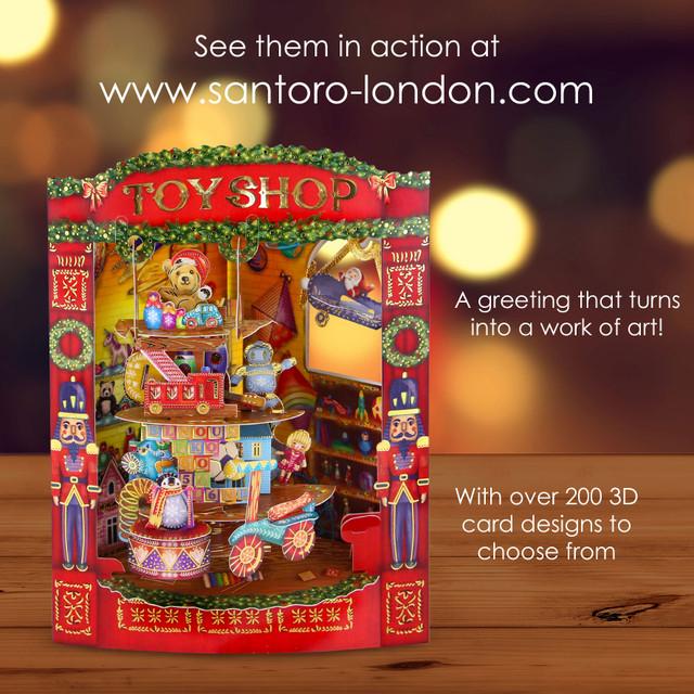 Santoro London Swing Cards - Christmas Toy Shop