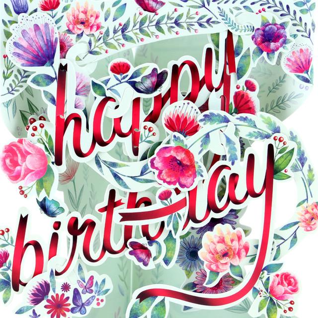 Santoro London Swing Cards - Happy Birthday - Floral