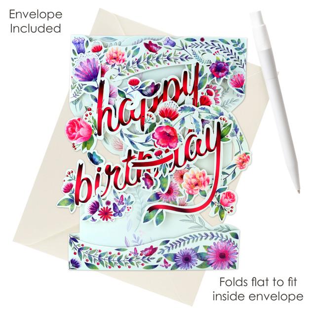 Santoro London Swing Cards - Happy Birthday - Floral