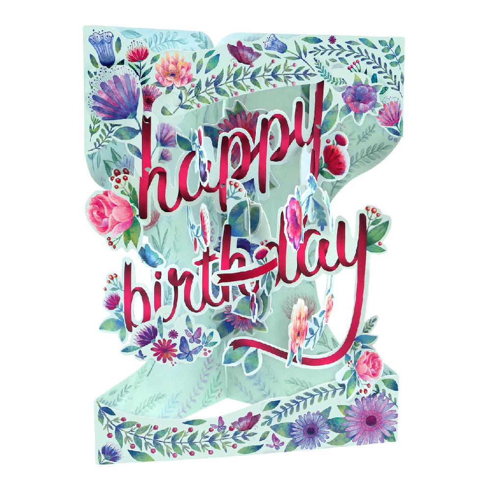 santoro london Swing Cards - Happy Birthday - Floral