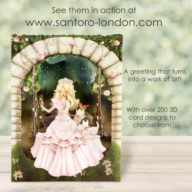 Santoro London Swing Cards - Princess On A Swing