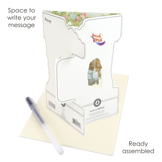 Santoro London Swing Cards - Rabbits On A Swing Boat