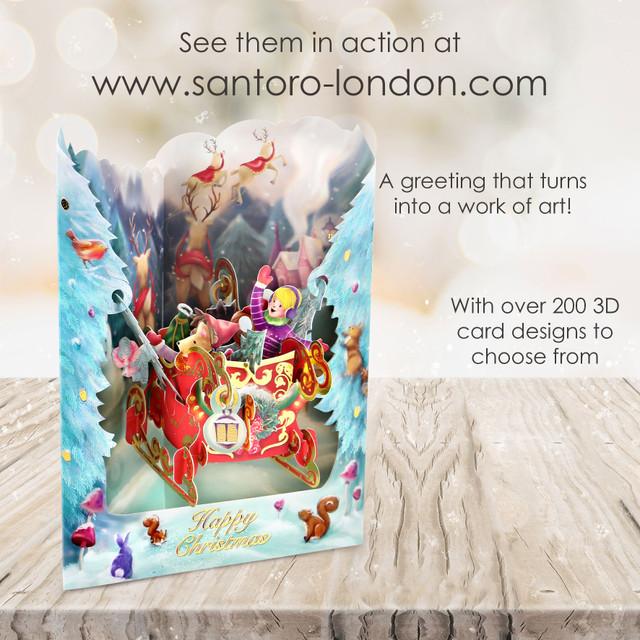 Santoro London Swing Cards - Sleigh