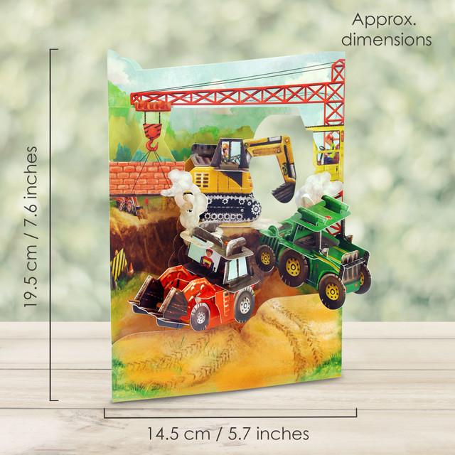 Santoro London Swing Cards - Tractors And Diggers