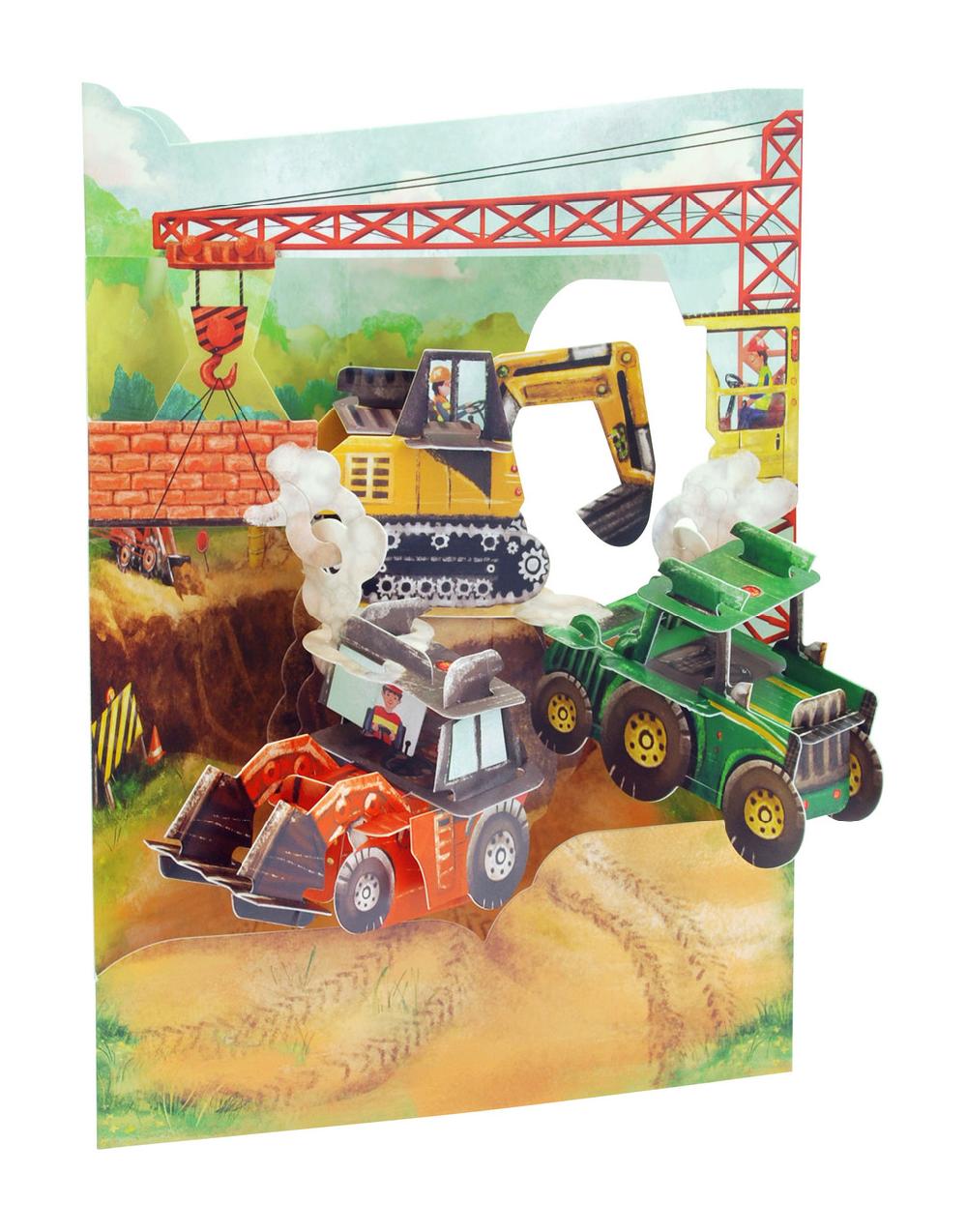 santoro london Swing Cards - Tractors And Diggers