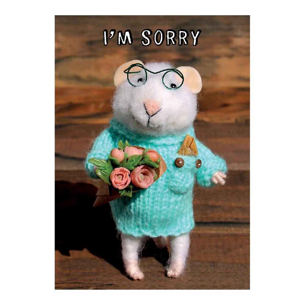 Santoro London Tiny Squee Mousies - I'm Sorry