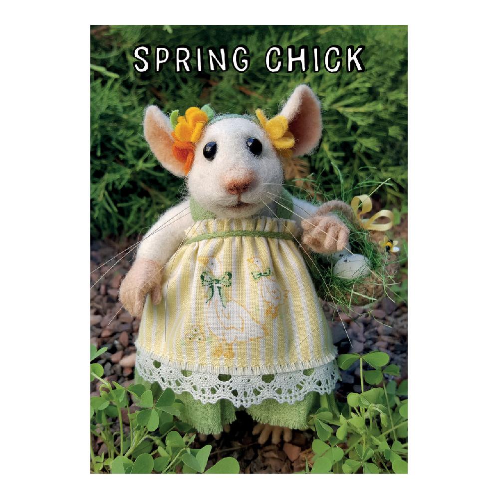 santoro london Tiny Squee Mousies - Spring Chick