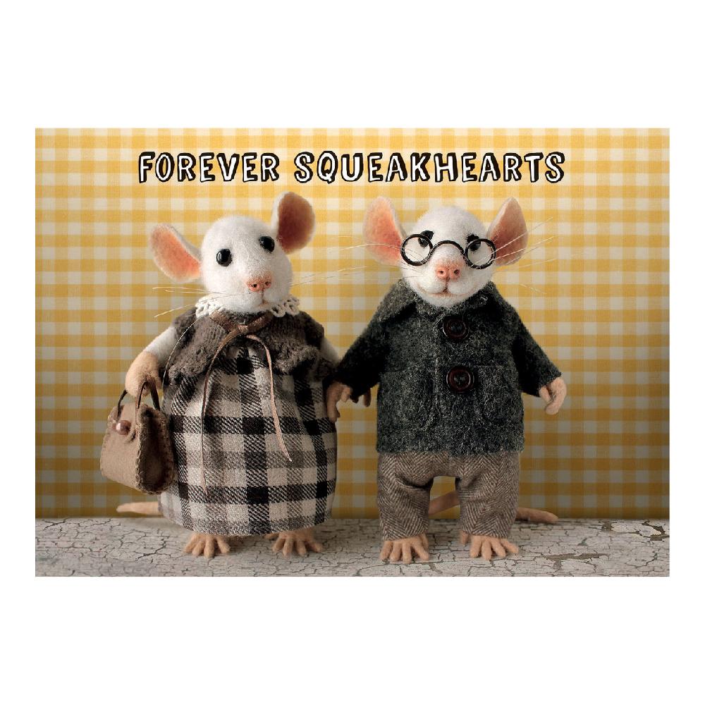 santoro london Tiny Squee Mousies - Forever Squeakhearts