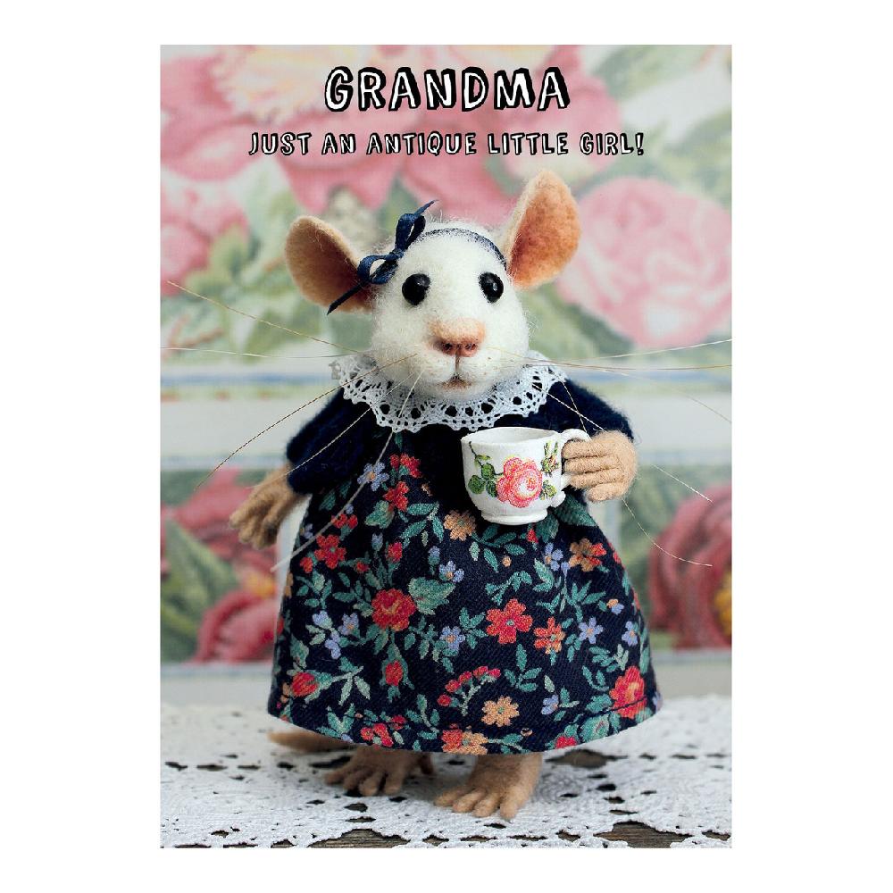 santoro london Tiny Squee Mousies - Grandma - Just An Antique Little Girl