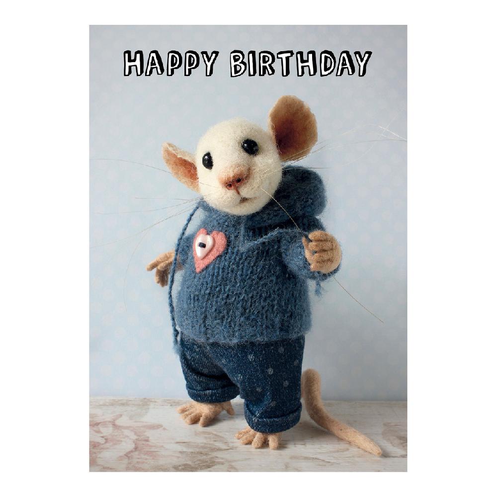 santoro london Tiny Squee Mousies - Happy Birthday (Brother)