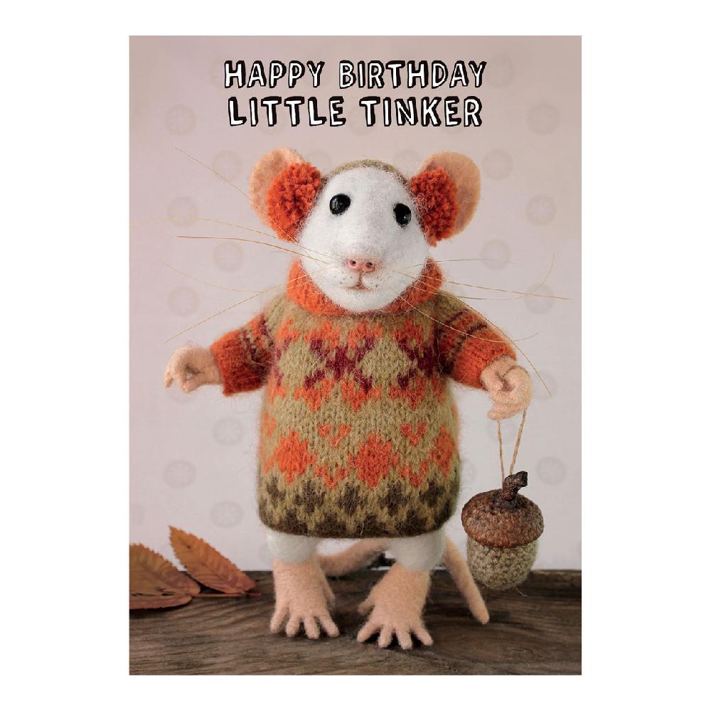 santoro london Tiny Squee Mousies - Happy Birthday Little Tinker