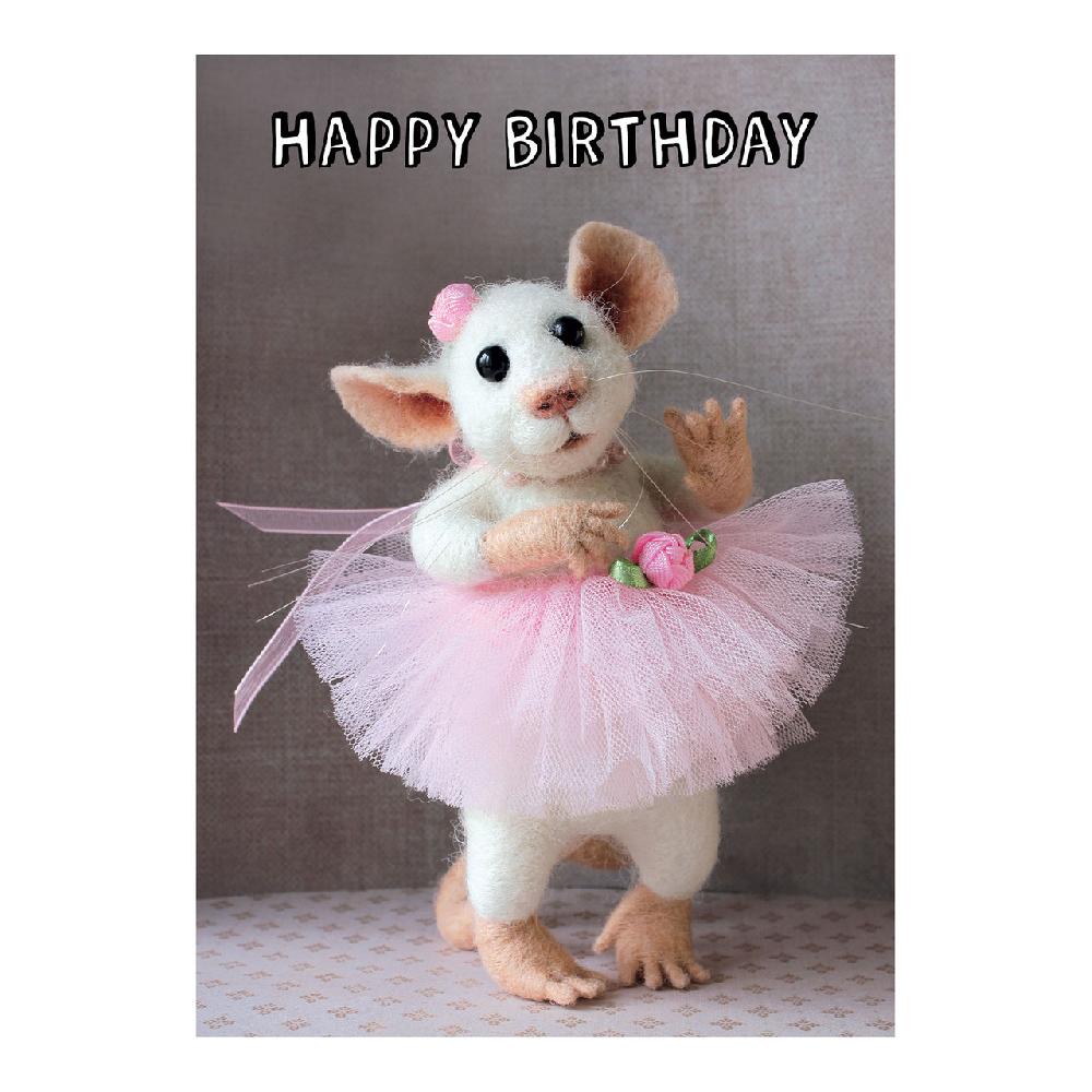 santoro london Tiny Squee Mousies - Happy Birthday (Sister)