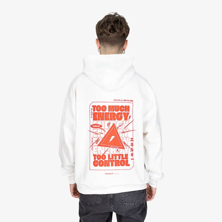 Sanyako Much Energy Hoodies White/Red