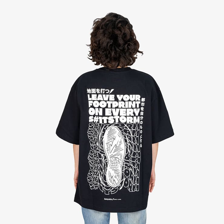 Sanyako SUPER OVERSIZED Footprint Sanyako Black
