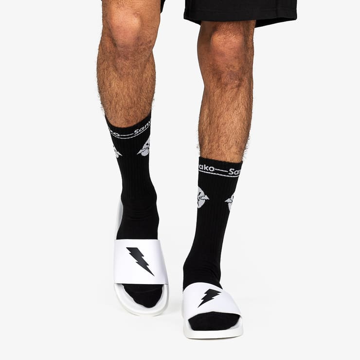 Sanyako Thunder Slide White/Black