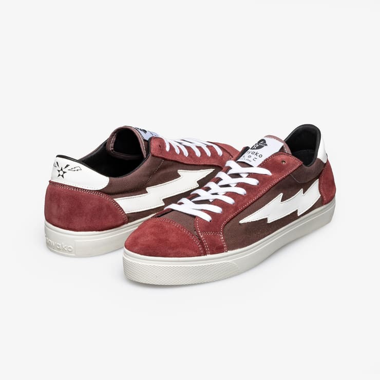 Sanyako Thunderbolt Burgundy/White