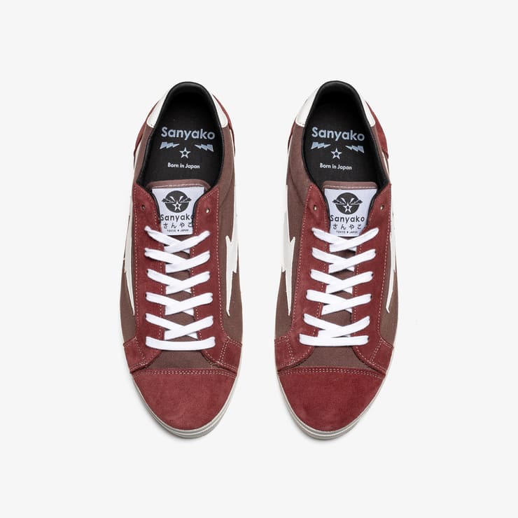 Sanyako Thunderbolt Burgundy/White