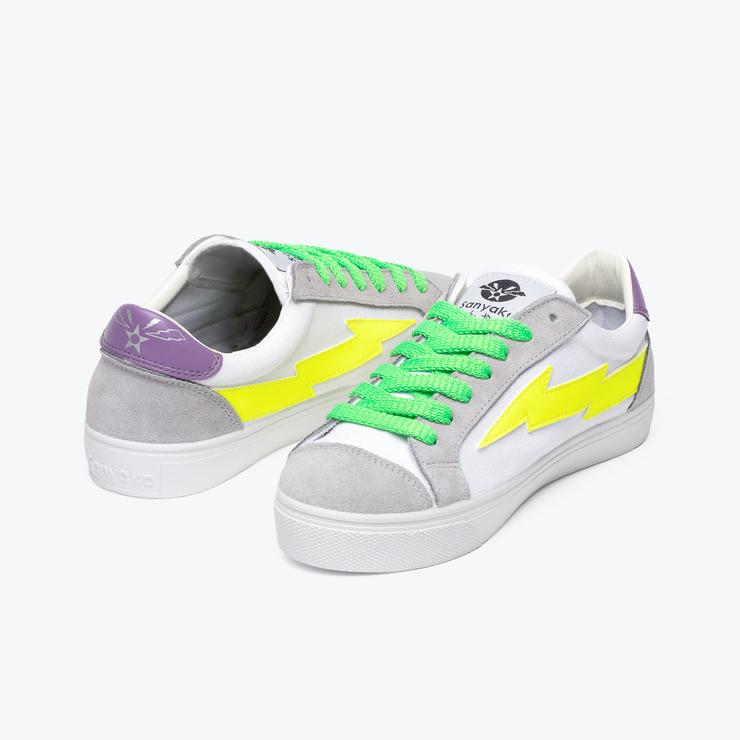 Sanyako Thunderbolt Off White/Light Grey/Fluorescent Yellow