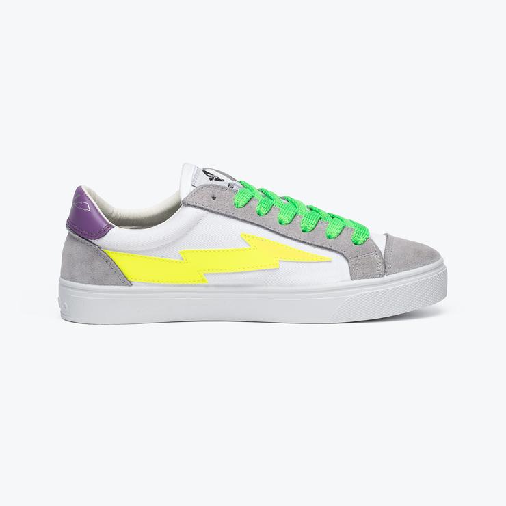 sanyako Thunderbolt Off White/Light Grey/Fluorescent Yellow