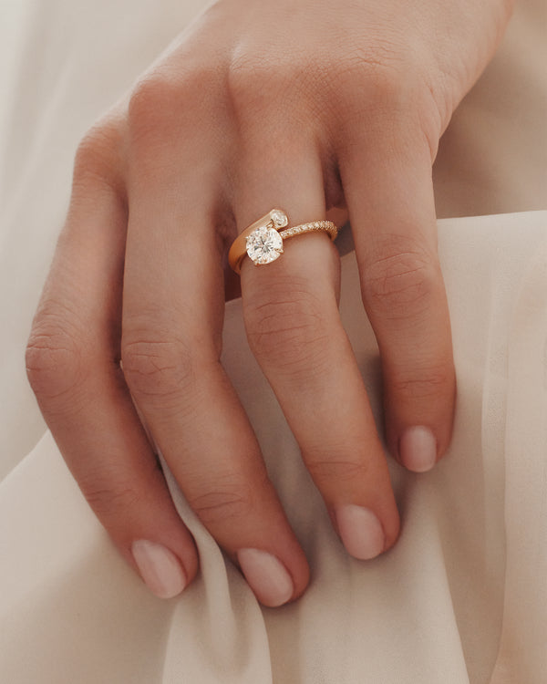 Sarah & Sebastian Aria Round Eternity Engagement Ring