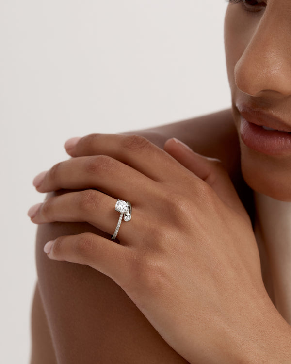 sarah & sebastian Aria Round Eternity Engagement Ring