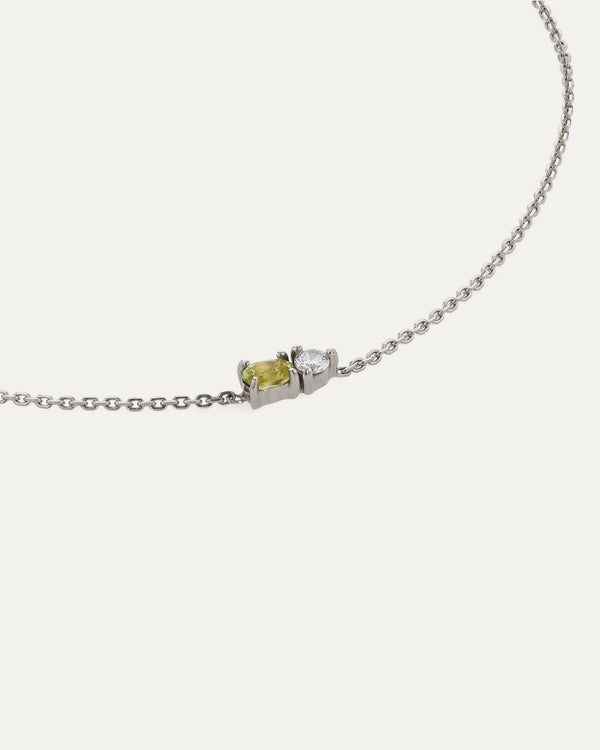 Sarah & Sebastian Micro Sand Diamond Peridot Bracelet