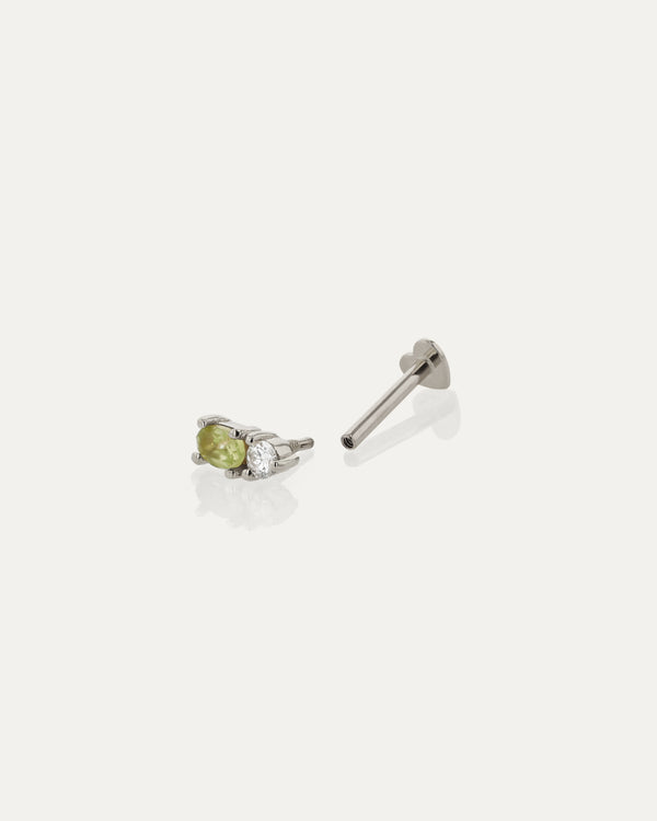 Sarah & Sebastian Micro Sand Diamond Peridot Cartilage Earring