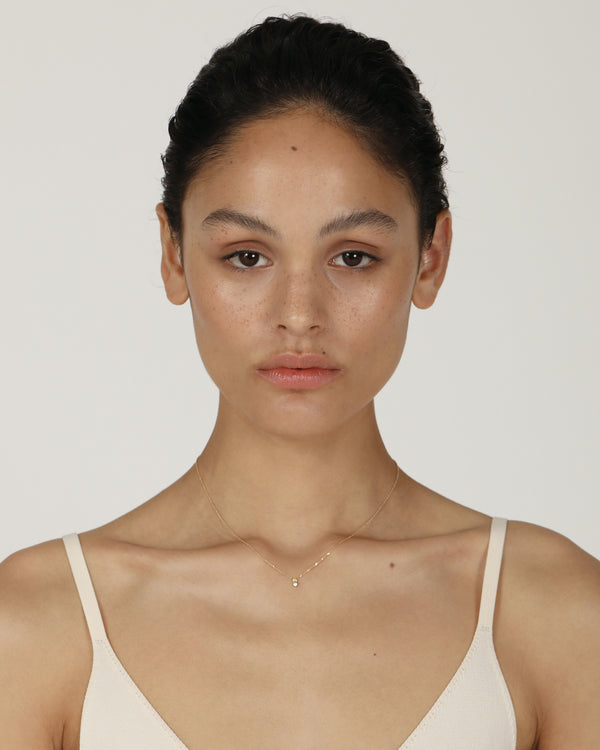 sarah & sebastian Micro Sand Diamond Peridot Necklace