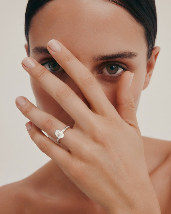 Sarah & Sebastian Oval Channel Eternity Engagement Ring