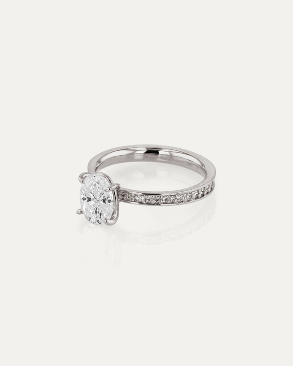 sarah & sebastian Oval Channel Eternity Engagement Ring