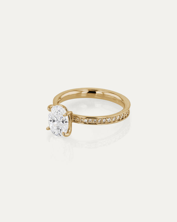 sarah & sebastian Oval Channel Eternity Engagement Ring