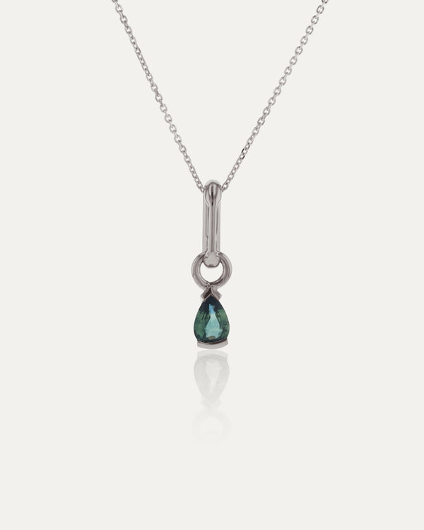 Sarah & Sebastian Petite Teal Sapphire Carabiner Charm