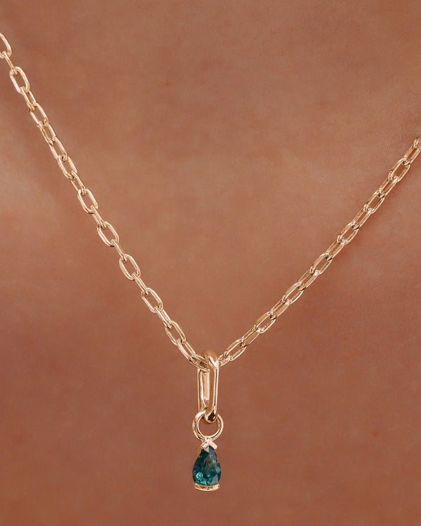 sarah & sebastian Petite Teal Sapphire Carabiner Charm