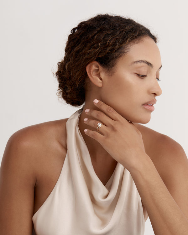 Sarah & Sebastian Aria Emerald Engagement Ring