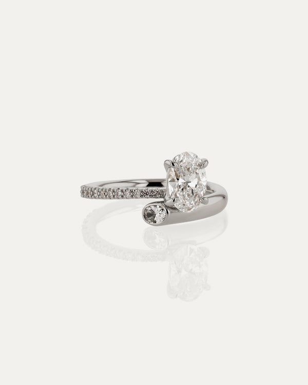 sarah & sebastian Aria Oval Eternity Engagement Ring